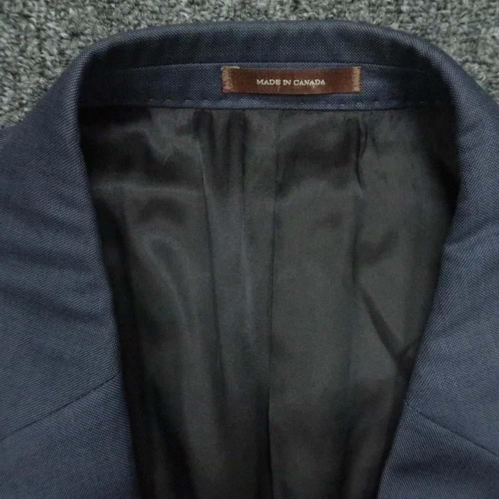 Peter Millar Blazer Mens 46R Blue‎ Wool Double Vented Suit Jacket Coat